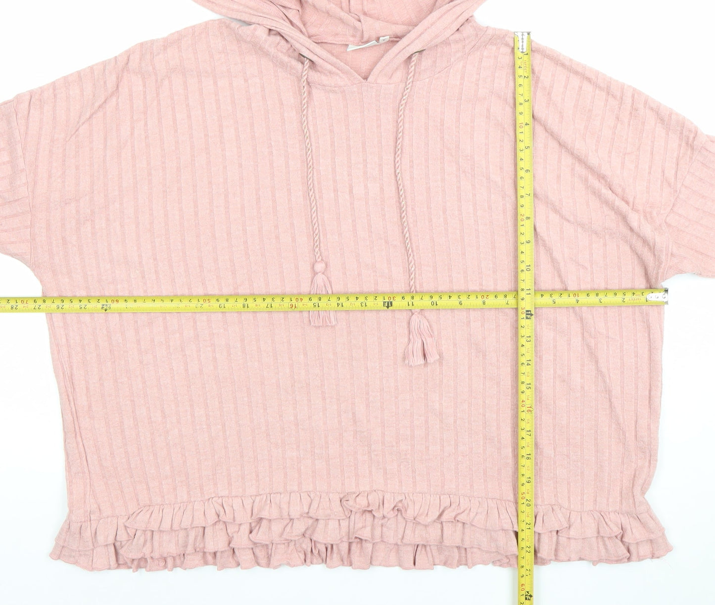 Womens UK Size S River Island Pink Pullover Hoodie