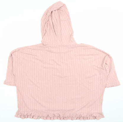 Womens UK Size S River Island Pink Pullover Hoodie