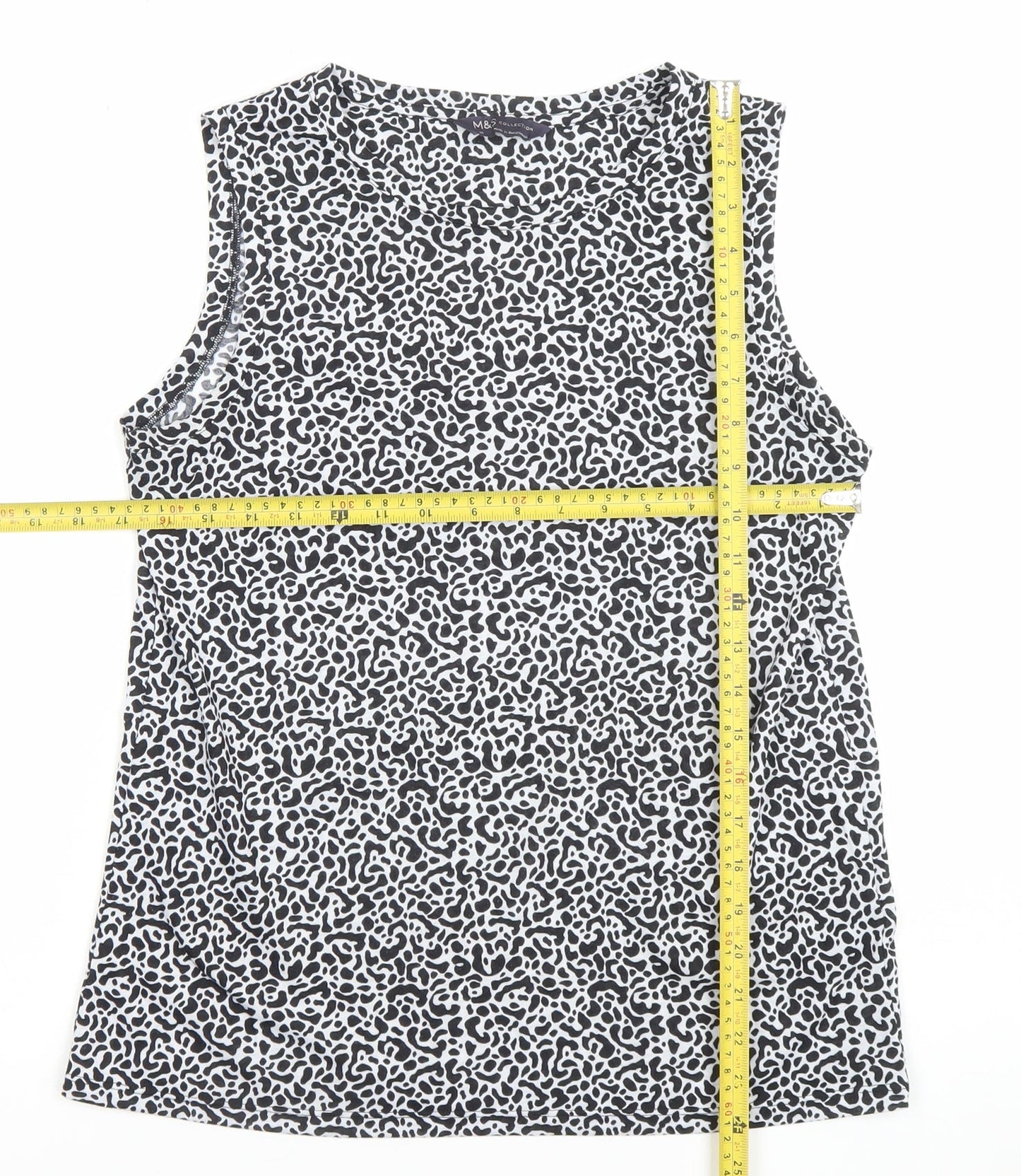 Womens UK Size 10 Marks and Spencer Black Basic Tank