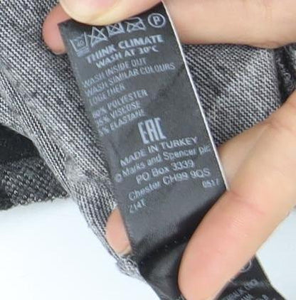 Womens UK Size 12 Marks and Spencer Black Basic T-Shirt