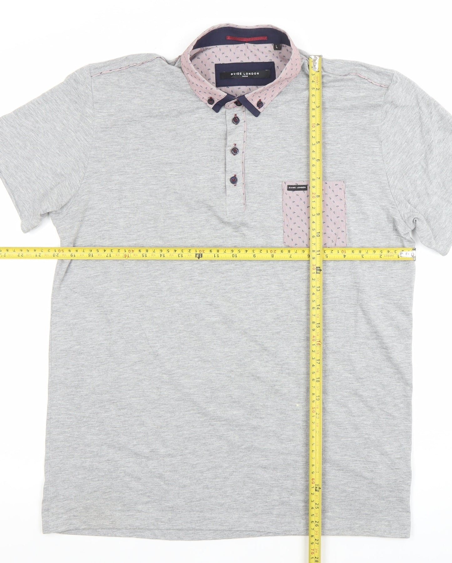 Mens UK Size L Guide London Cotton Blend Polo Shirt