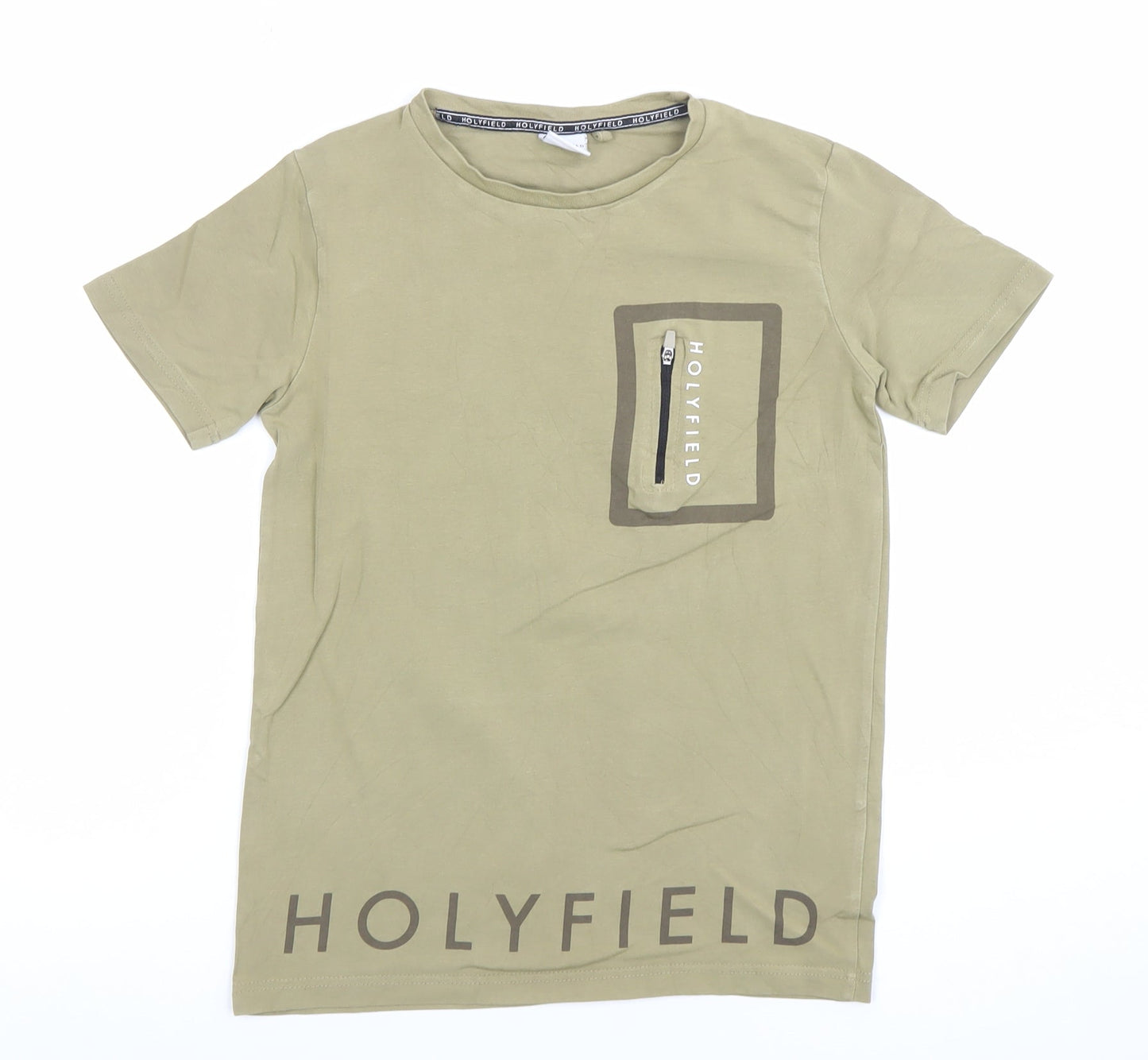 Boys UK Size S Holyfield Beige Basic T-Shirt
