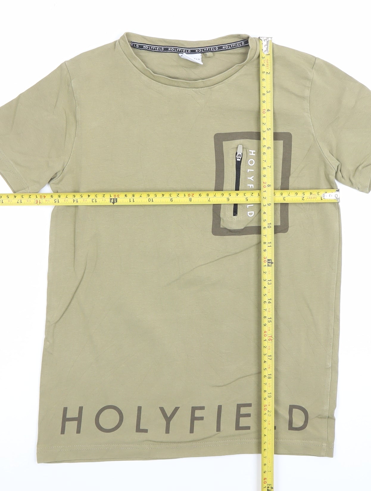 Boys UK Size S Holyfield Beige Basic T-Shirt