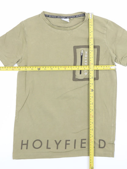 Boys UK Size S Holyfield Beige Basic T-Shirt