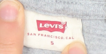 Levi's Women's Grey Basic Crew Neck Cotton T-Shirt Size S