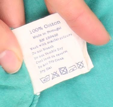 Jack Wills Womens Green V-Neck Cotton T-Shirt UK 12