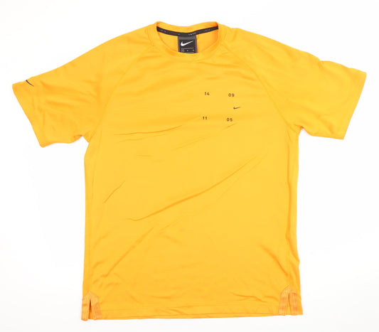 Mens UK Size M Nike Orange Running & Jogging Gym & Training Football T-Shirt