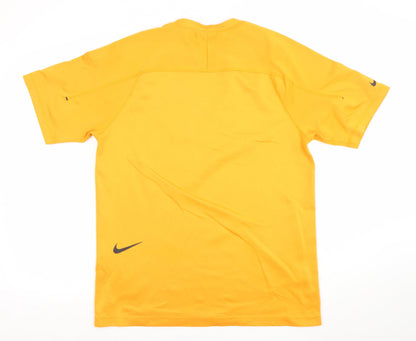 Mens UK Size M Nike Orange Running & Jogging Gym & Training Football T-Shirt