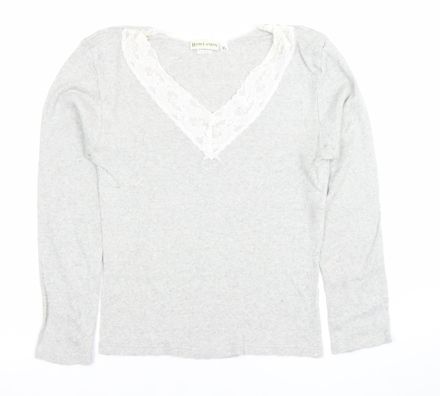 Womens UK Size XL Rowland's Grey Basic Blouse