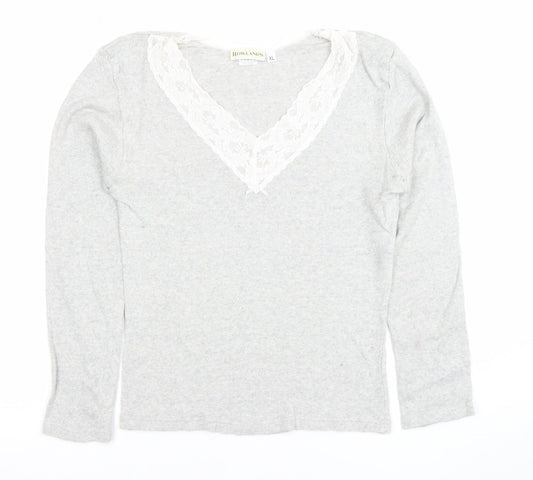 Womens UK Size XL Rowland's Grey Basic Blouse