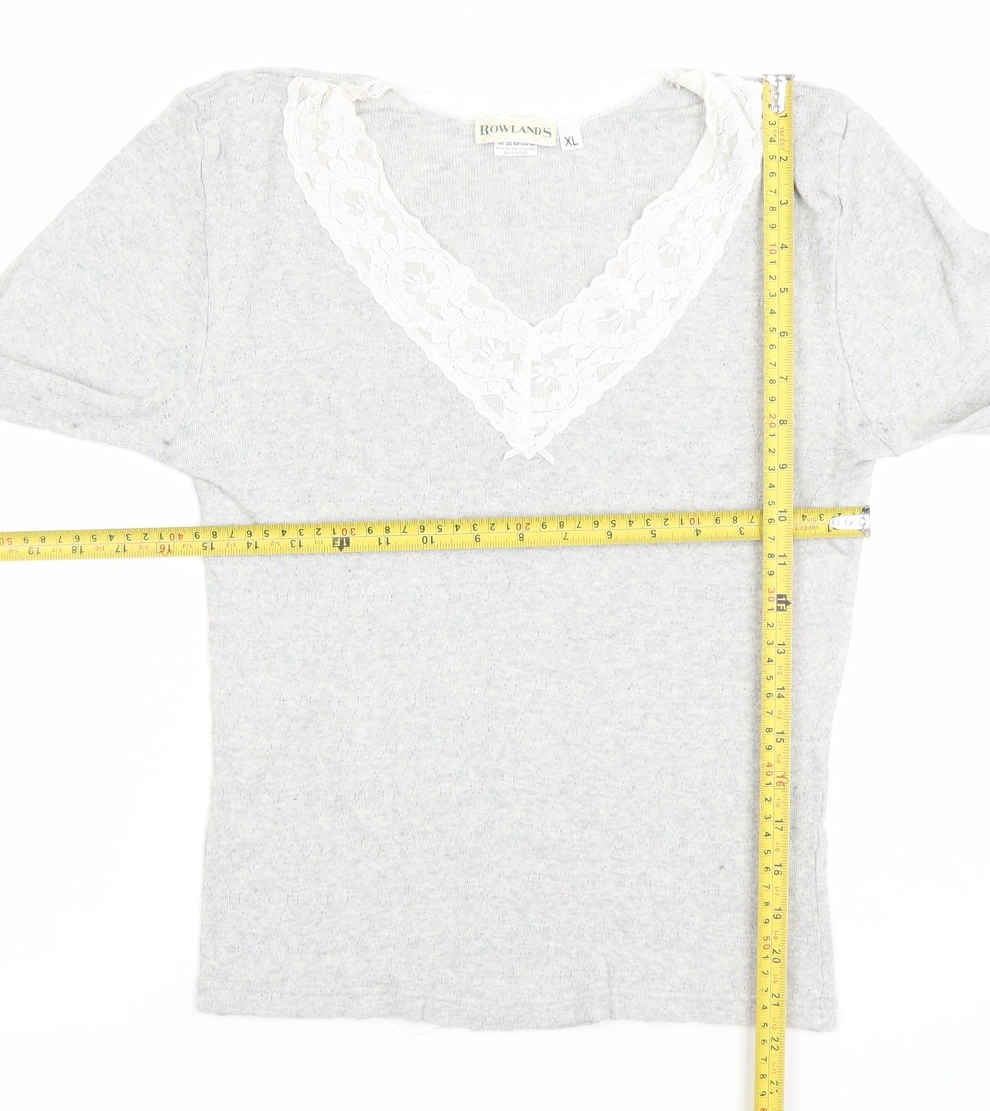 Womens UK Size XL Rowland's Grey Basic Blouse
