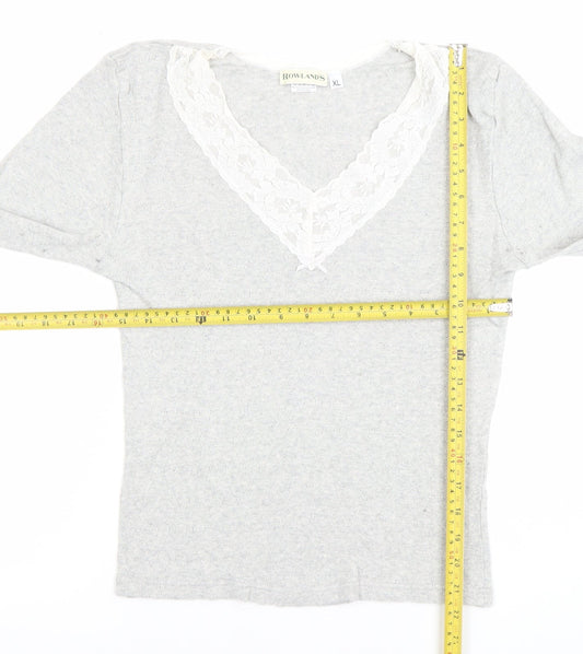 Womens UK Size XL Rowland's Grey Basic Blouse