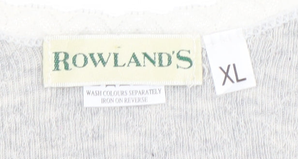 Womens UK Size XL Rowland's Grey Basic Blouse
