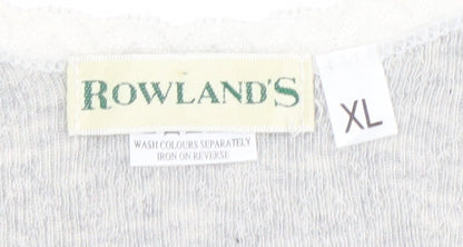Womens UK Size XL Rowland's Grey Basic Blouse