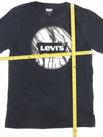 Boys UK Size 14 Years Levi's Black Basic T-Shirt