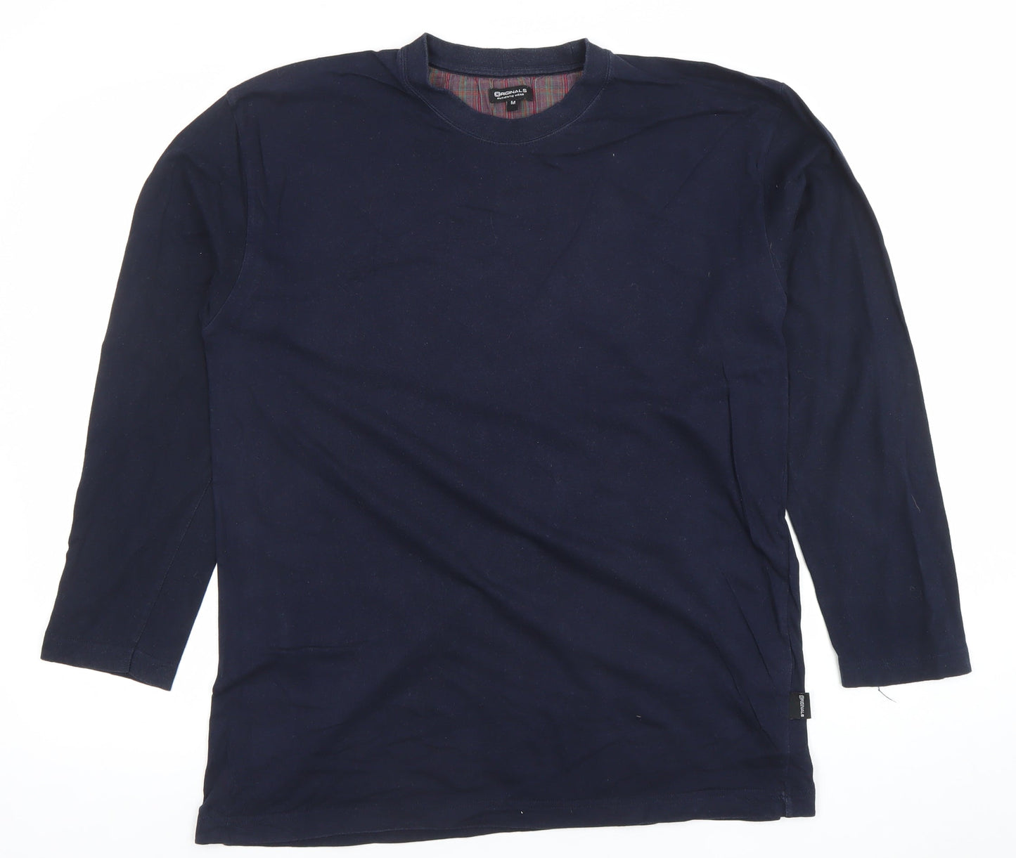 Originals Women's Blue Long Sleeve Cotton Basic T-Shirt M