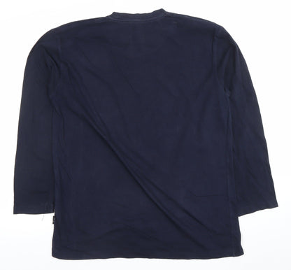 Originals Women's Blue Long Sleeve Cotton Basic T-Shirt M