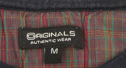 Originals Women's Blue Long Sleeve Cotton Basic T-Shirt M