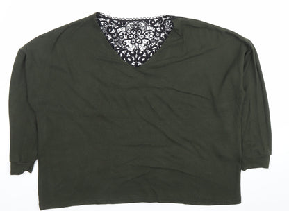 Womens UK Size 18 Dorothy Perkins Green Tunic Blouse