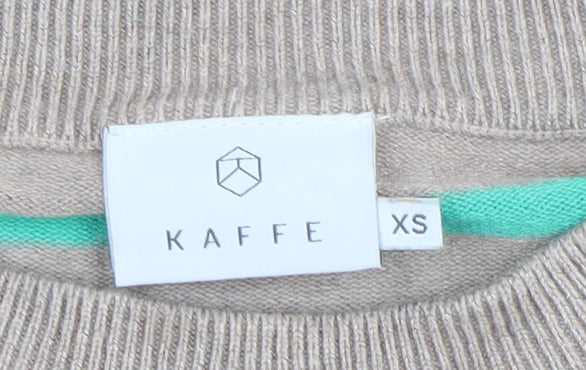 Womens UK Size XS Kaffe Beige Pullover Jumper