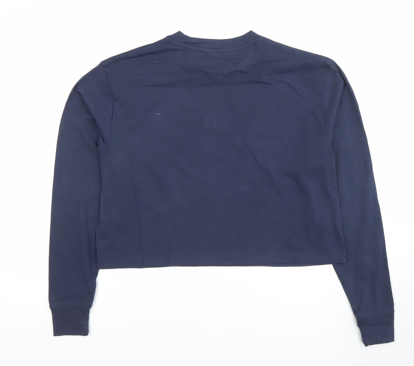 Womens UK Size M Tommy Jeans Blue Cropped T-Shirt