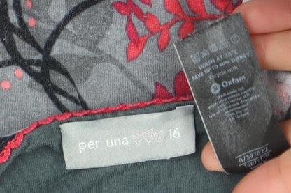 Per Una Women’s Multicoloured Floral Tunic Top Size 16