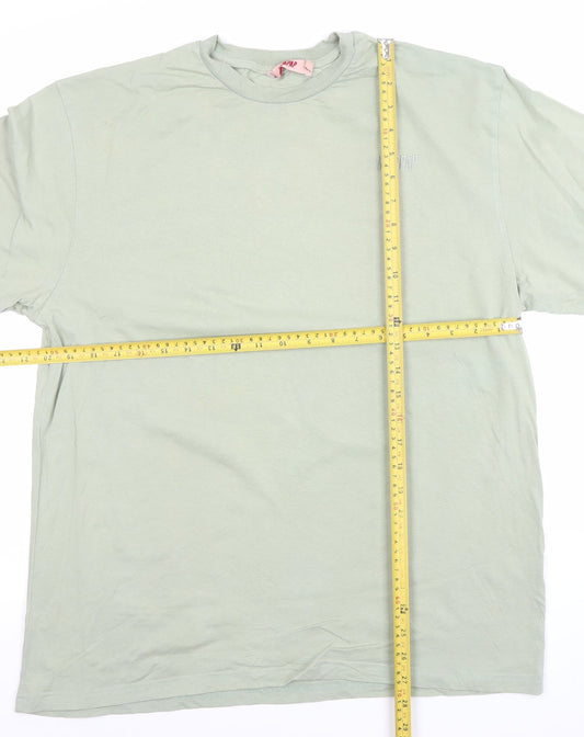 Womens UK Size 8 Misspap Green Basic T-Shirt