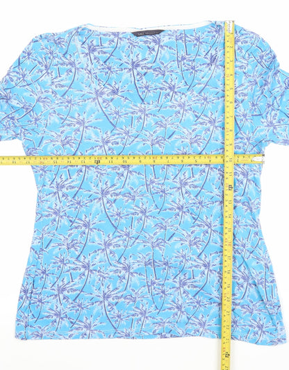 Womens UK Size 14 Marks and Spencer Blue Basic T-Shirt