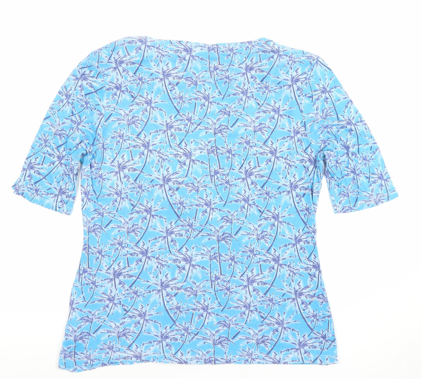 Womens UK Size 14 Marks and Spencer Blue Basic T-Shirt