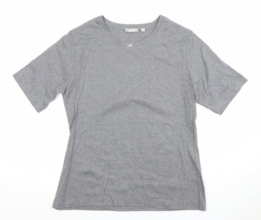 Womens UK Size 8 Rabe Grey Basic T-Shirt