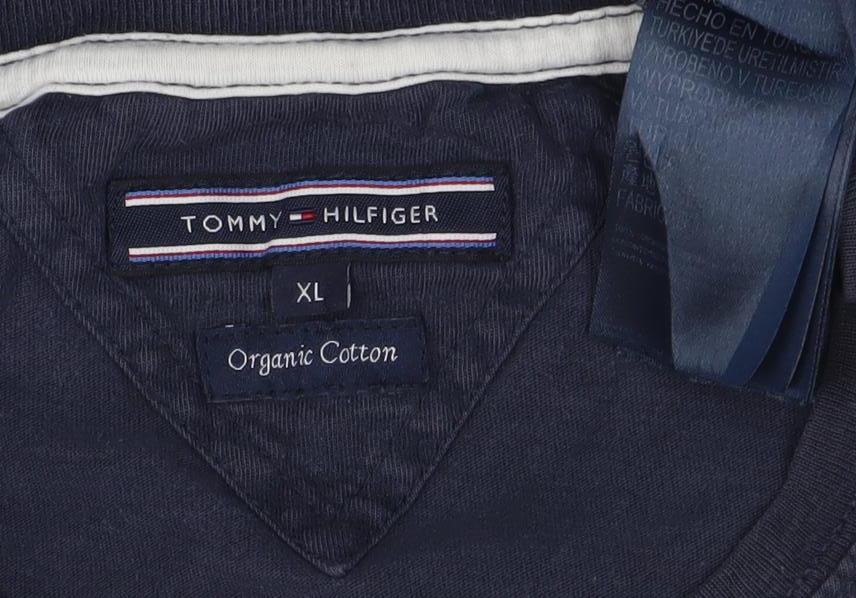 Tommy Hilfiger Men's Blue XL Classic Organic Cotton T-Shirt