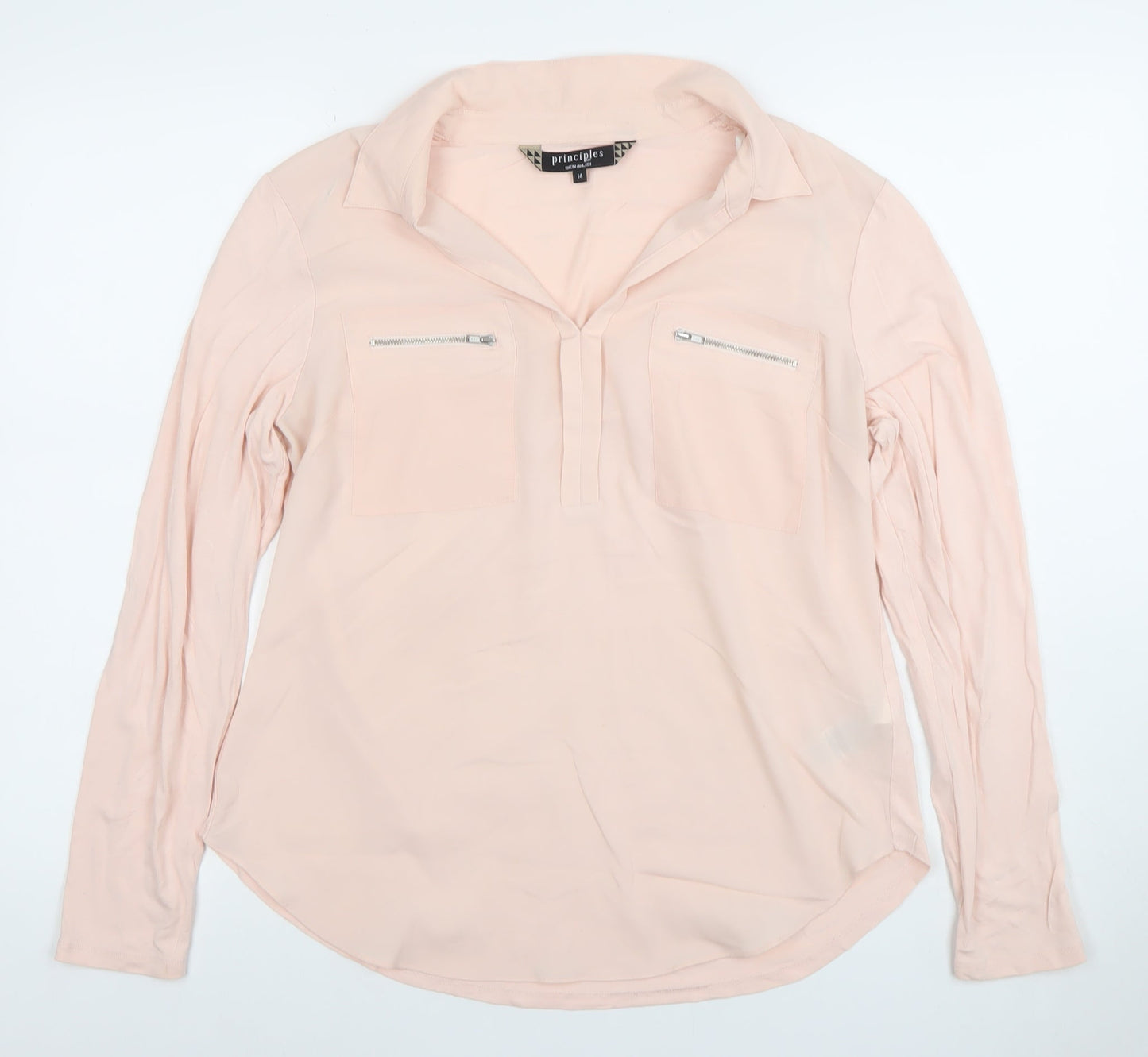Womens UK Size 14 Principles by Ben de Lisi Pink Basic Blouse
