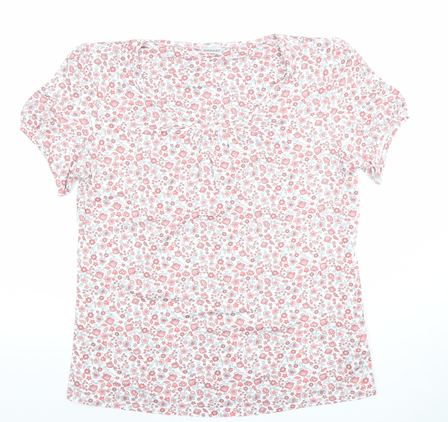 Damart Womens Multicoloured Floral Viscose T-Shirt Medium