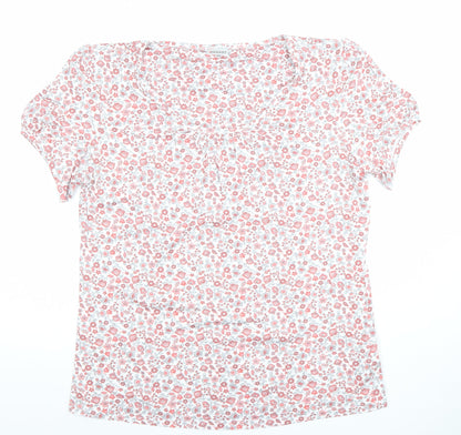 Damart Womens Multicoloured Floral Viscose T-Shirt Medium