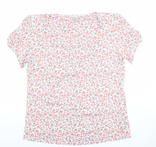 Damart Womens Multicoloured Floral Viscose T-Shirt Medium
