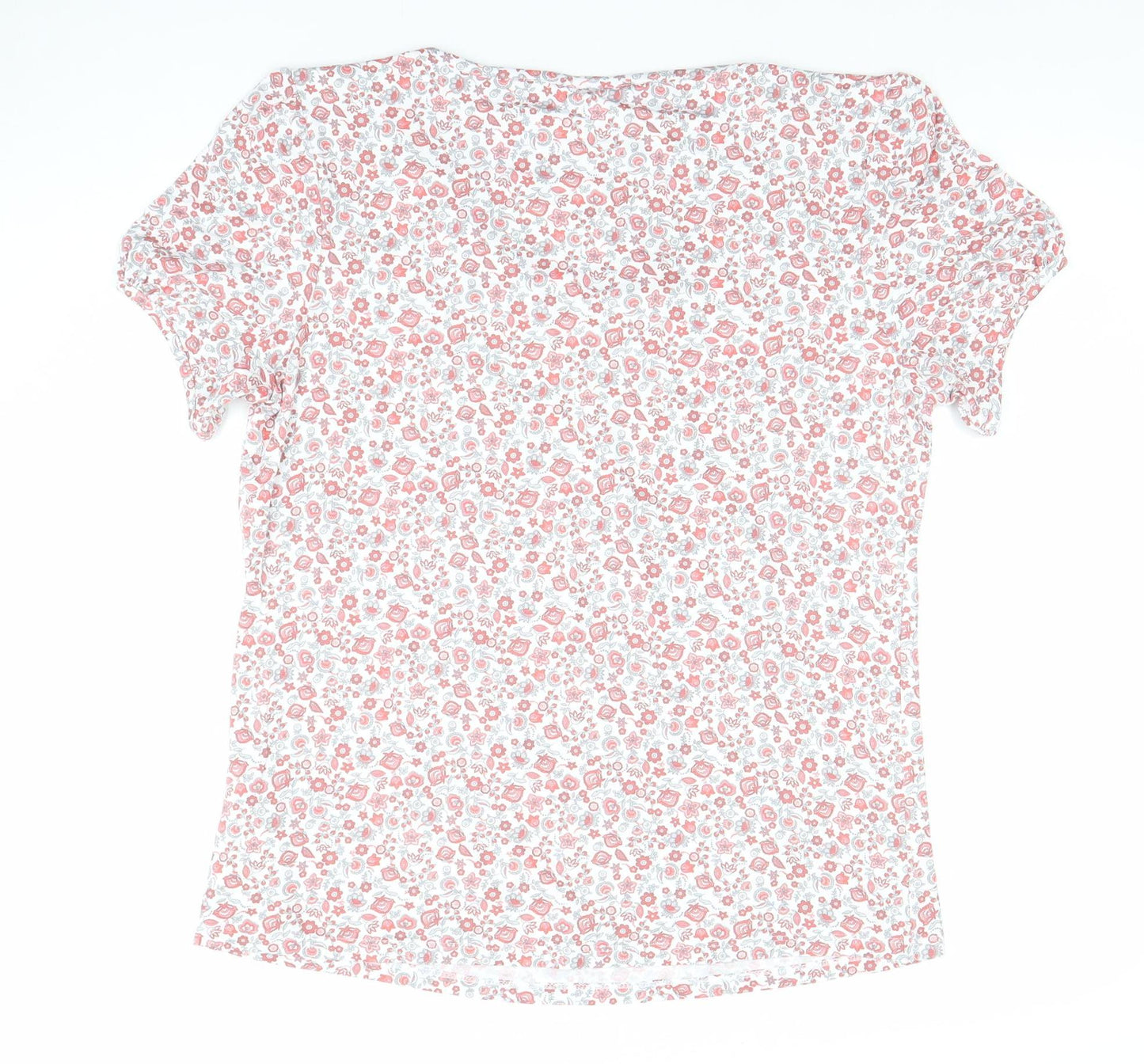 Damart Womens Multicoloured Floral Viscose T-Shirt Medium