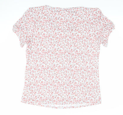 Damart Womens Multicoloured Floral Viscose T-Shirt Medium