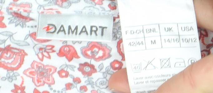 Damart Womens Multicoloured Floral Viscose T-Shirt Medium