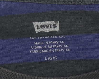 Womens UK Size L Levi's Blue Basic T-Shirt