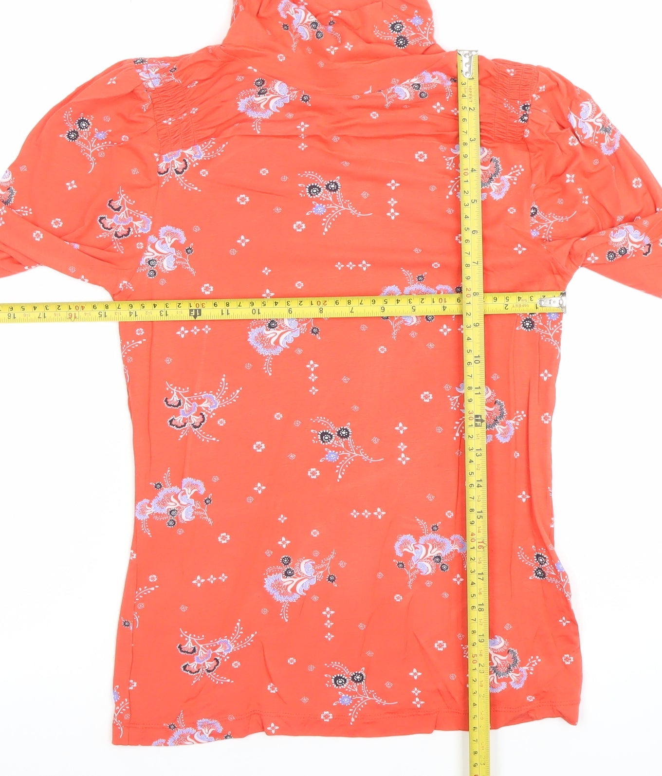 Womens UK Size 8 Per Una Orange Tunic Blouse