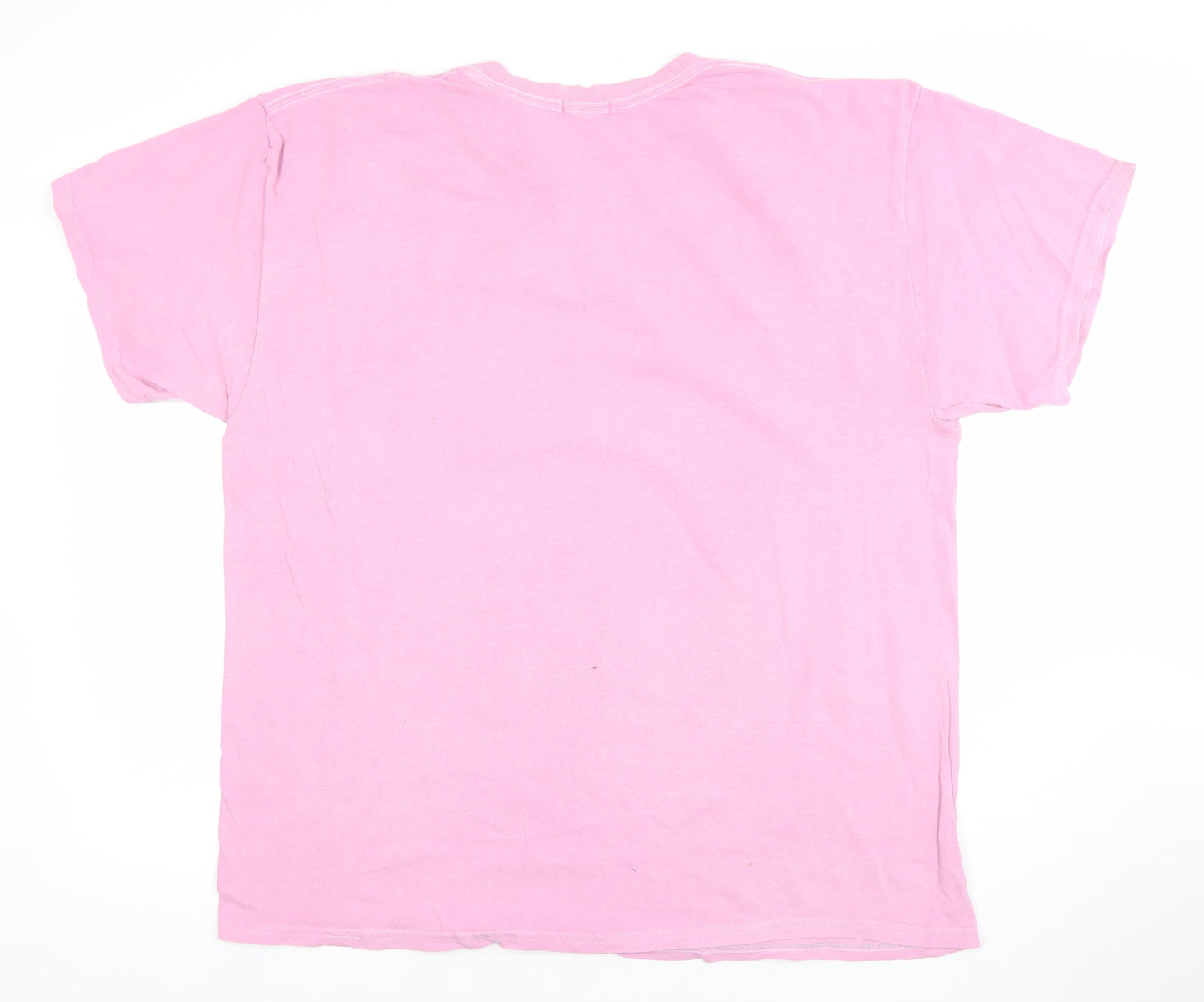 Nasty Gal Womens Pink Graphic Tiger Mission T-Shirt Size M