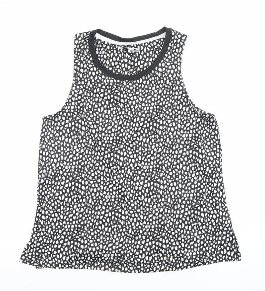 DKNY Women’s Black Animal Print Sleeveless Tank Top Size S