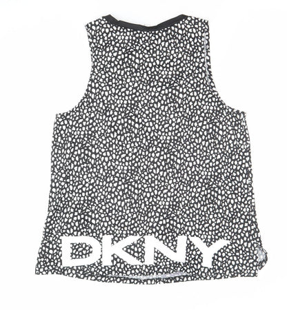 Womens UK Size S DKNY Black Basic Tank