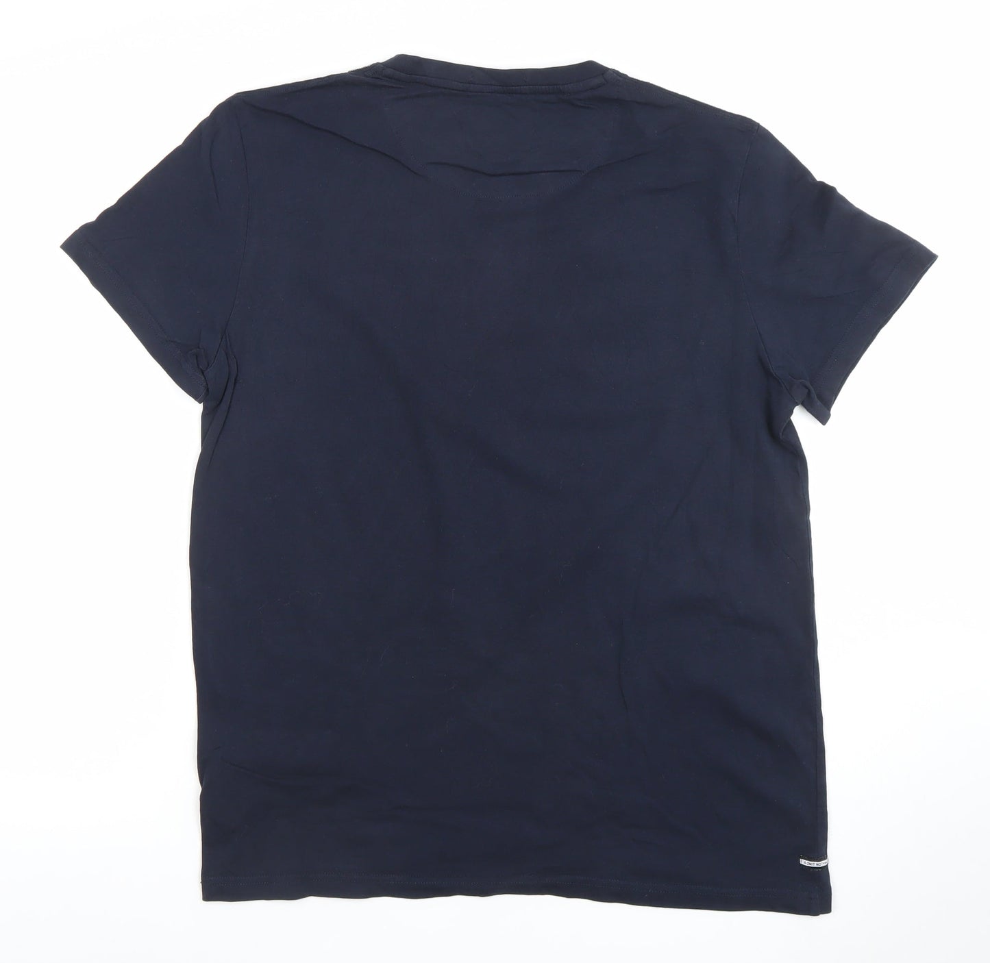 Weekend Offender Mens Blue Graphic Print Cotton T-Shirt M