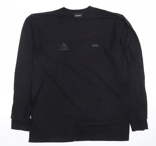 Vans x Harry Potter Black Long Sleeve Men's Classic Fit T-Shirt Medium