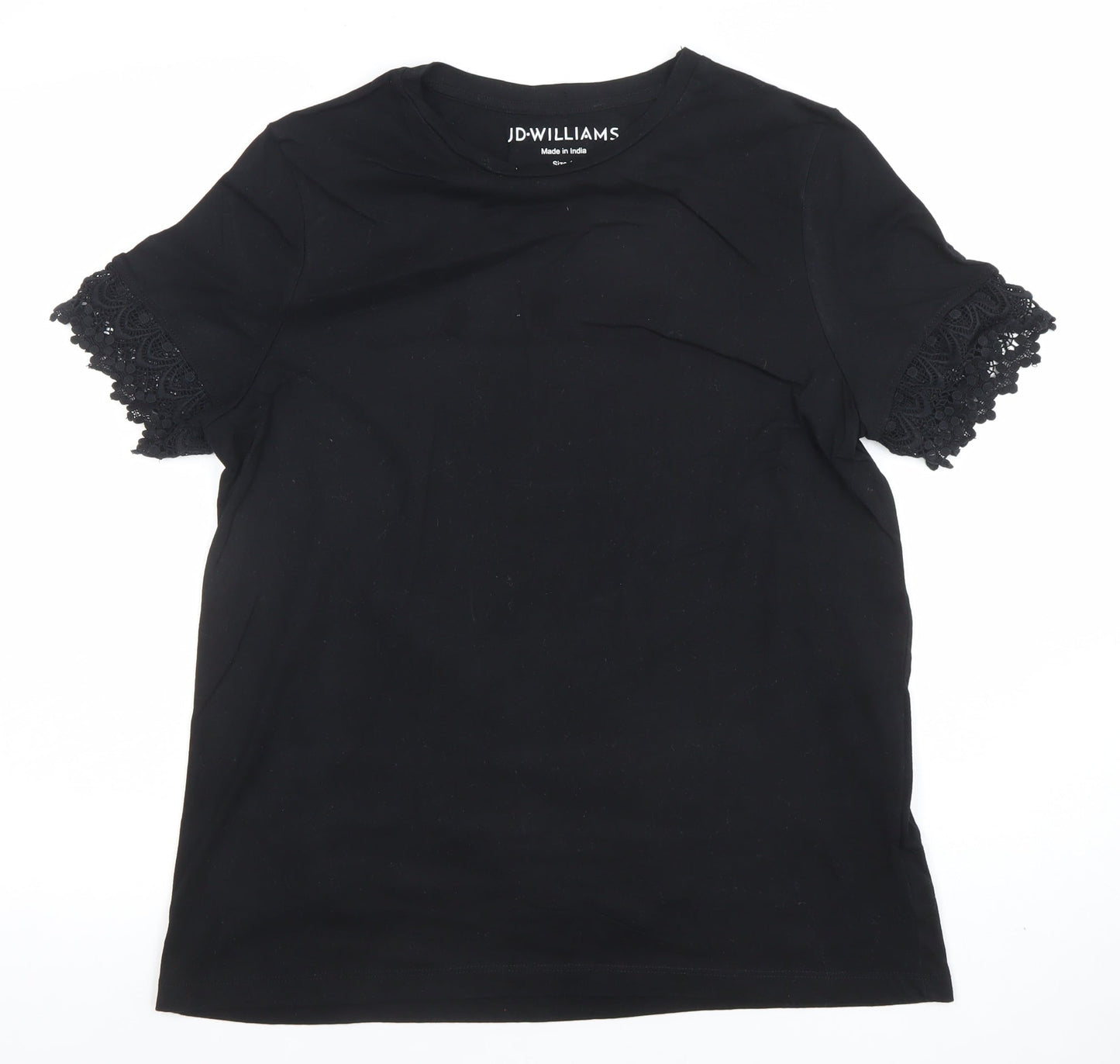 Womens UK Size 14 JD Williams Black Basic T-Shirt