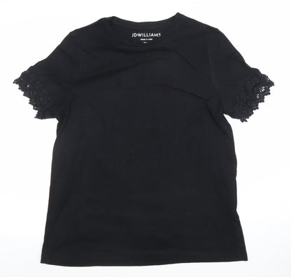 Womens UK Size 14 JD Williams Black Basic T-Shirt