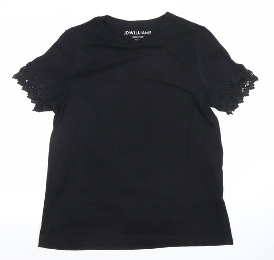Womens UK Size 14 JD Williams Black Basic T-Shirt