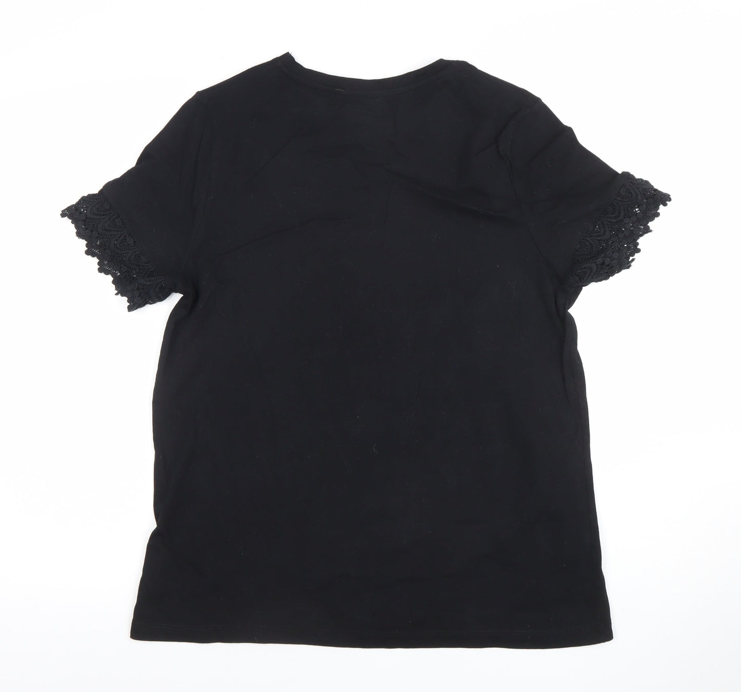Womens UK Size 14 JD Williams Black Basic T-Shirt