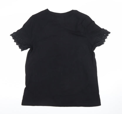 Womens UK Size 14 JD Williams Black Basic T-Shirt